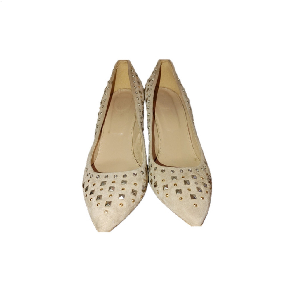 J.Crew Colette D'Orsay Jeweled Suede Heels Size 9